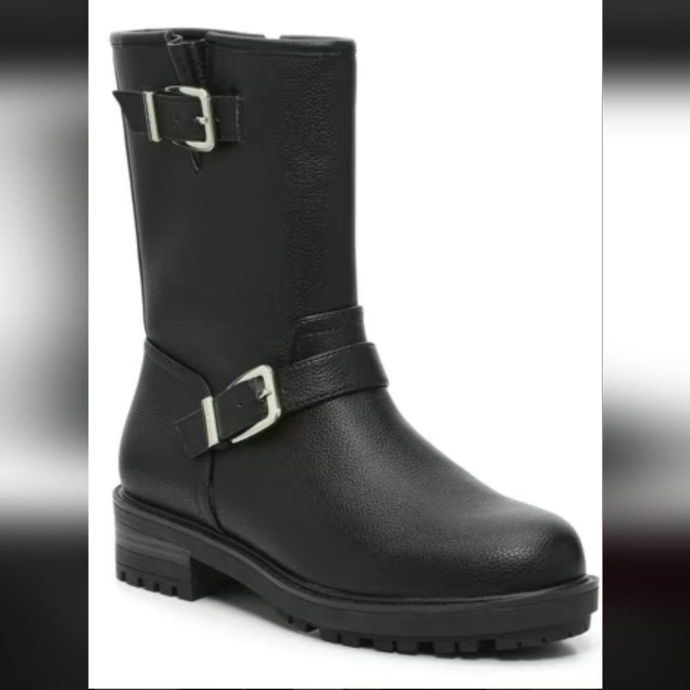 Kelly & Katie Black Textured Ankle Boots